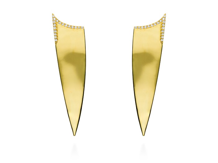 Earrings The Edge in silver