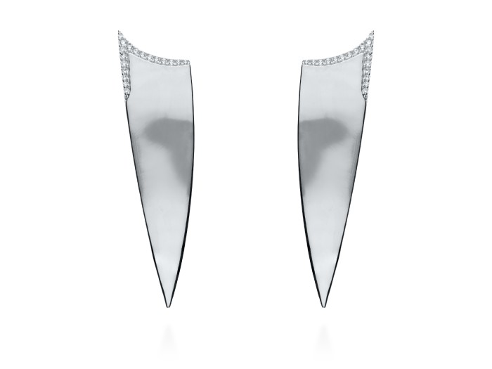Earrings The Edge in silver