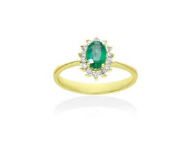 Anillo   en Oro blanco 18Kt y diamantes