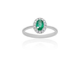 Anillo   en Oro blanco 18Kt y diamantes