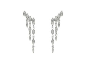 Pendientes de plata y circonita blanca