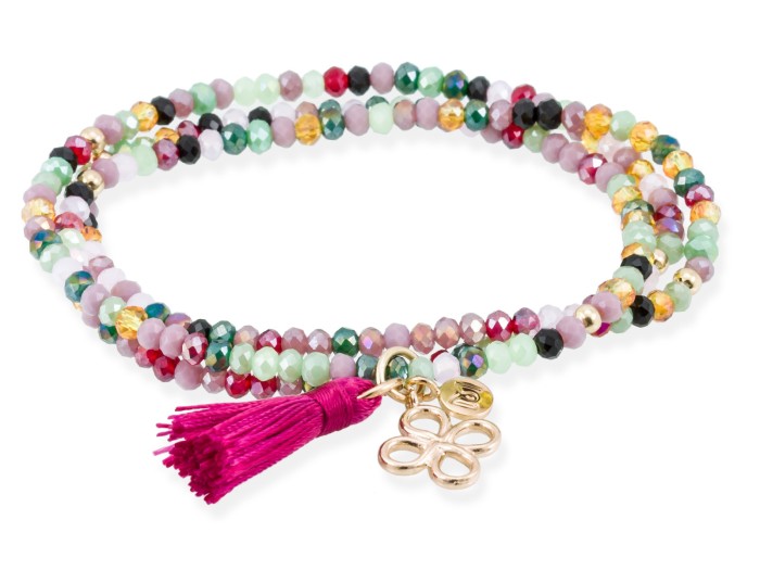 Pulsera ZEN TURMALINA con trébol