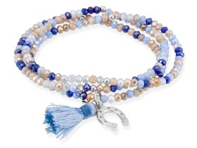 Armband ZEN Blau in silber rose vergoldet