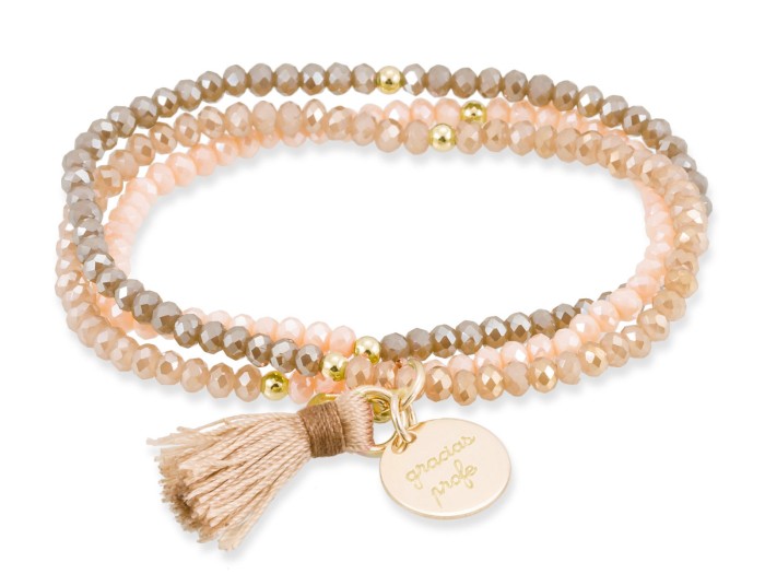 Bracelet ZEN Brown in rose silver