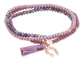 Bracelet ZEN Purple in rose silver