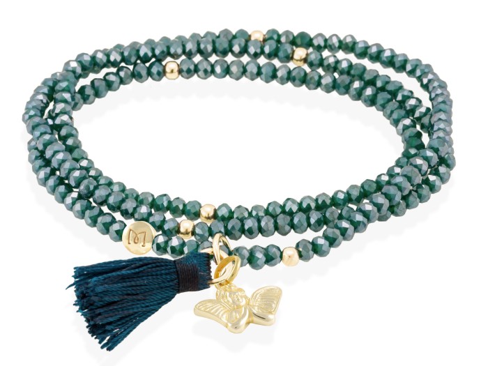 Pulsera ZEN AZUL CERCETA con ángel