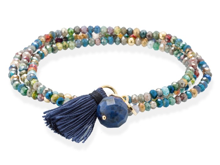 Bracelet ZEN Blue in rose silver