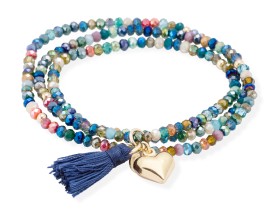 Bracelet ZEN Blue in rose silver