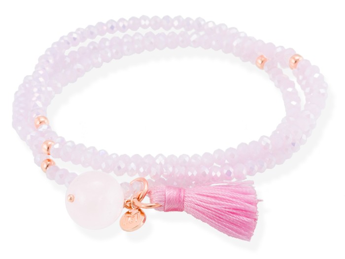 Bracelet ZEN Pink in rose silver