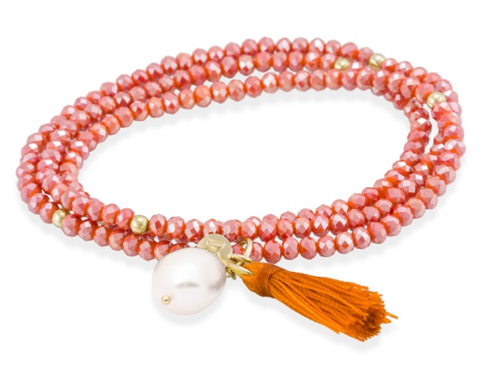 Pulsera ZEN NARANJA con perla
