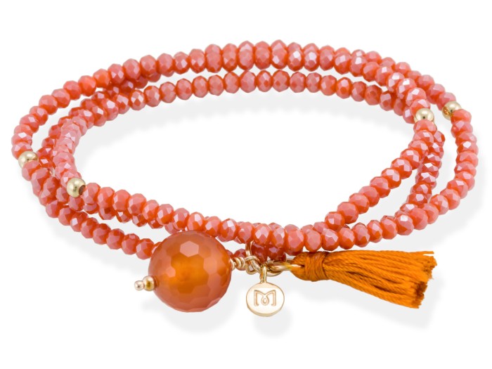 Bracelet ZEN Coral in rose silver