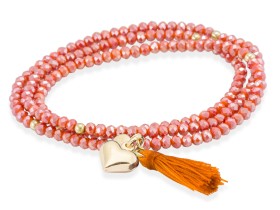 Armband ZEN Koralle in silber rose vergoldet