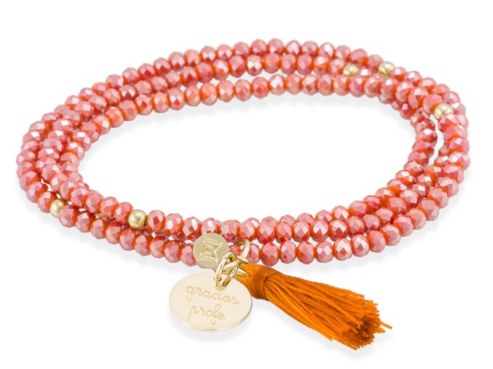 Bracelet ZEN Peach in rose silver