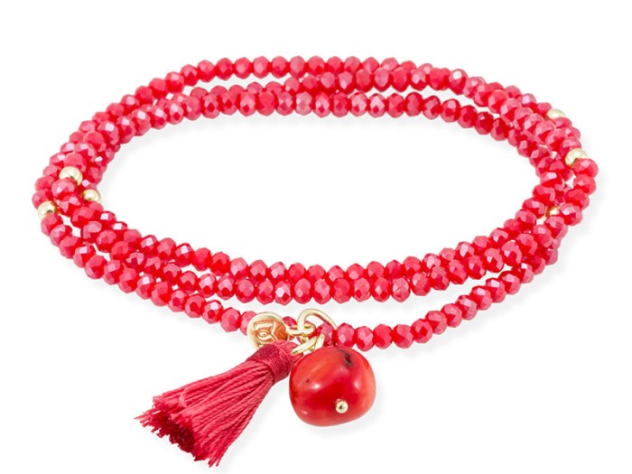 Armband ZEN Koralle in silber rose vergoldet