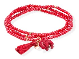 Armband ZEN Rot in silber rose vergoldet
