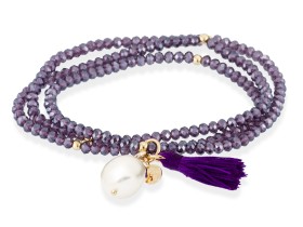 Bracelet ZEN Purple in rose Silver