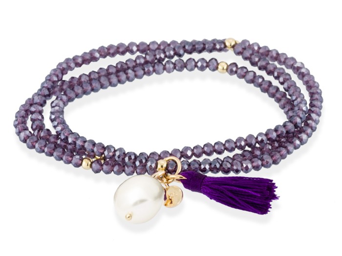 Pulsera ZEN VIOLETA con perla
