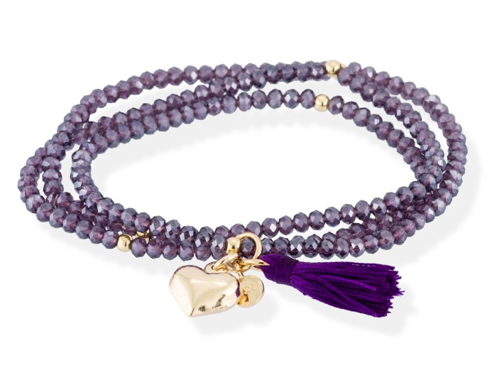 Bracelet ZEN Purple in rose Silver