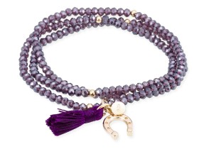 Bracelet ZEN Purple in rose Silver