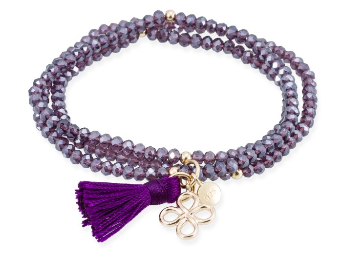 Bracelet ZEN Purple in rose Silver