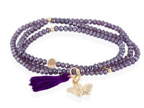 Pulsera ZEN VIOLETA con ángel