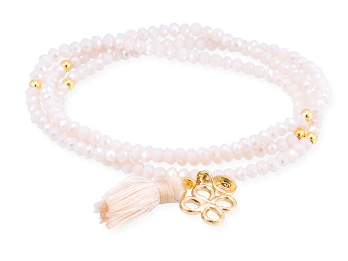 Pulsera ZEN NUDE con trébol