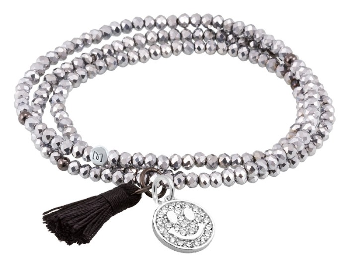 Pulsera ZEN PLATA con smile
