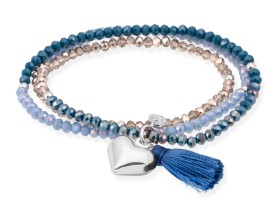 Bracelet ZEN Blue in rose silver
