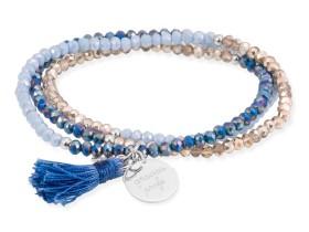 Bracelet ZEN Blue in rose silver