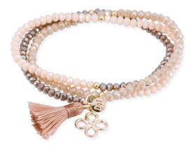 Bracelet ZEN Brown in rose silver