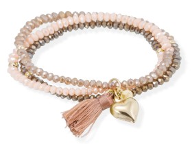 Bracelet ZEN Brown in rose silver